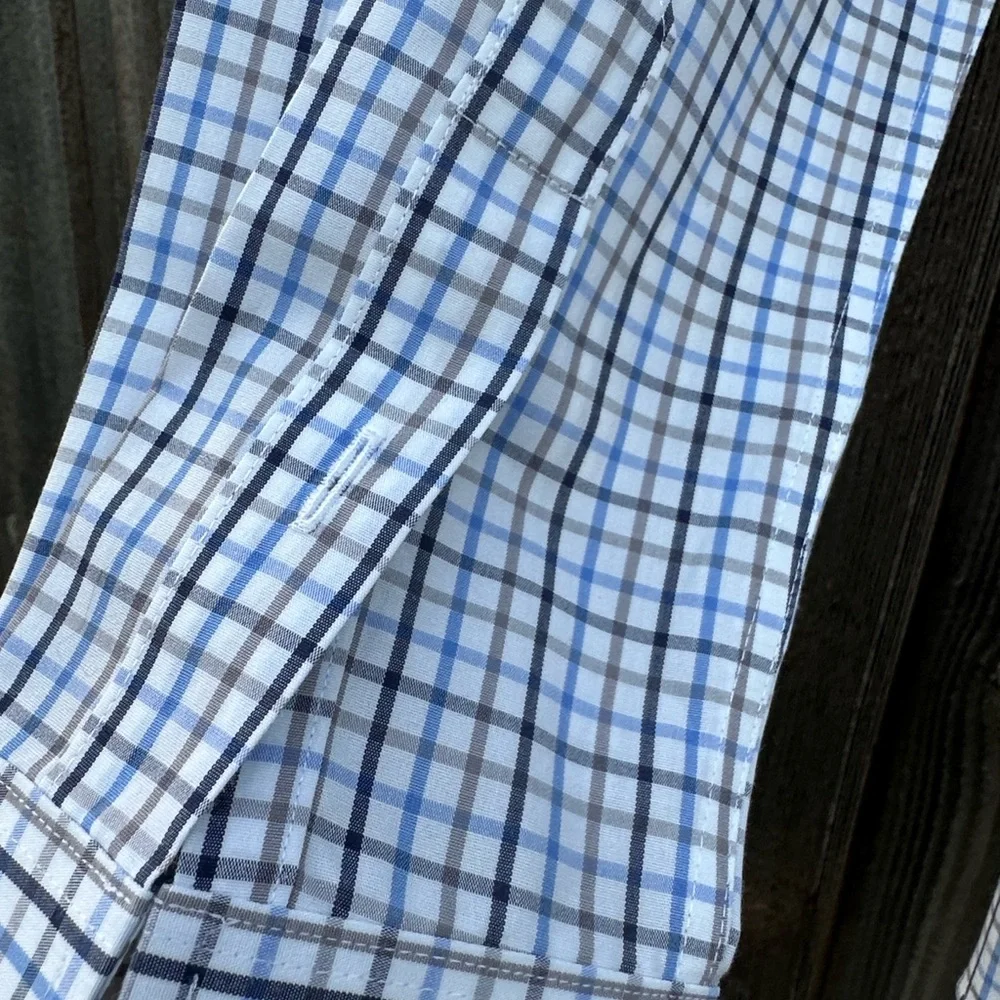 Class Club Blue and White Plaid Boys Shirt - Picture 6 of 7